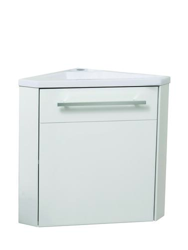 Meuble lave-mains d'angle blanc cuzco